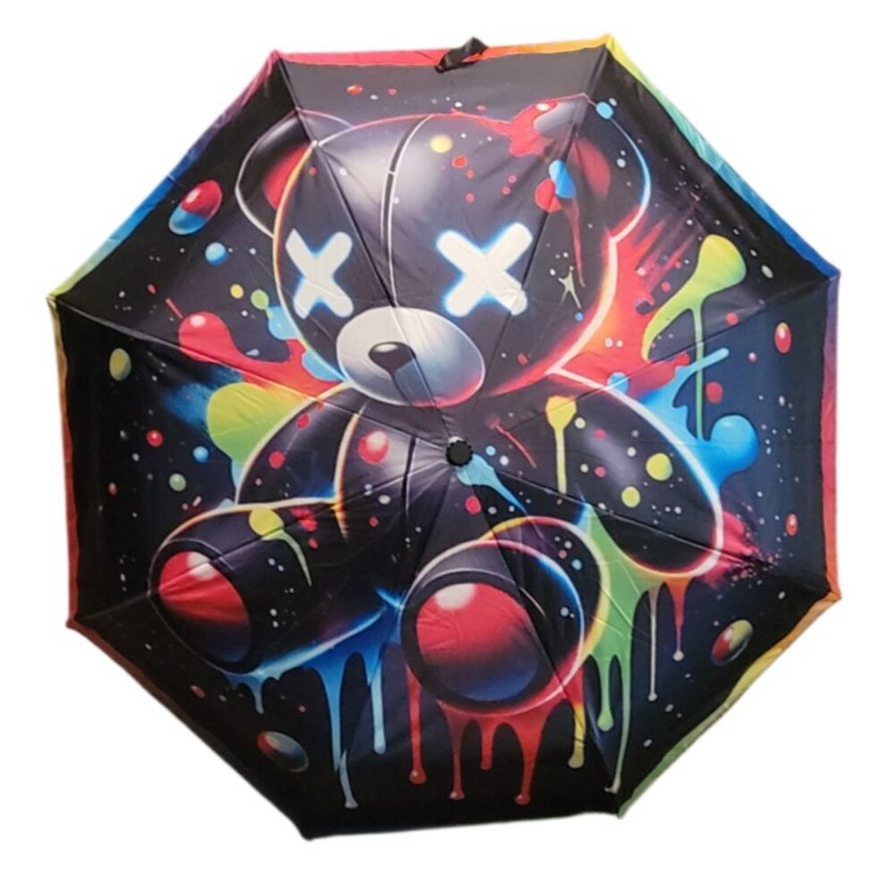 Unique  Colorful Umbrella Fully Automatic Open Close Rain-Sun Travel Windproo